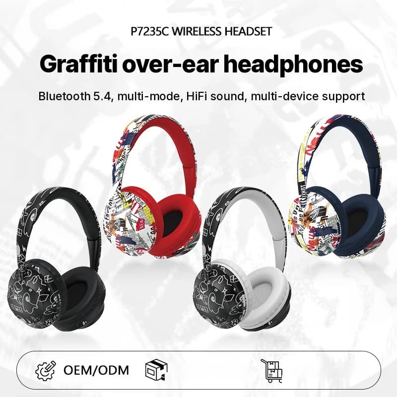 Cuffie Wireless Over-Ear con Bluetooth 5.4 e Slot per Scheda TF