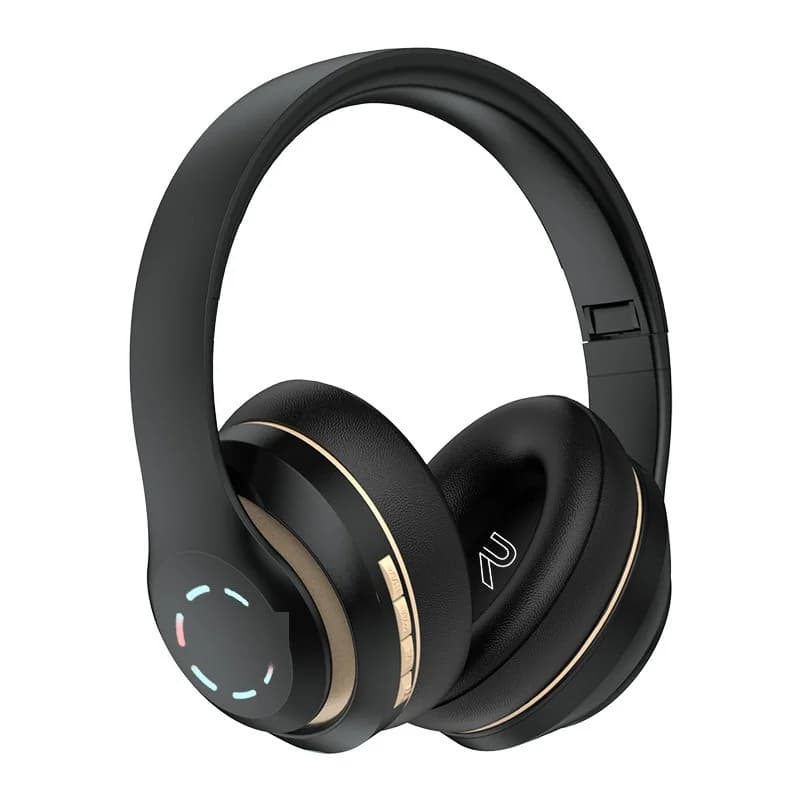Cuffie Wireless Circumaurali con Luci LED e Radio FM