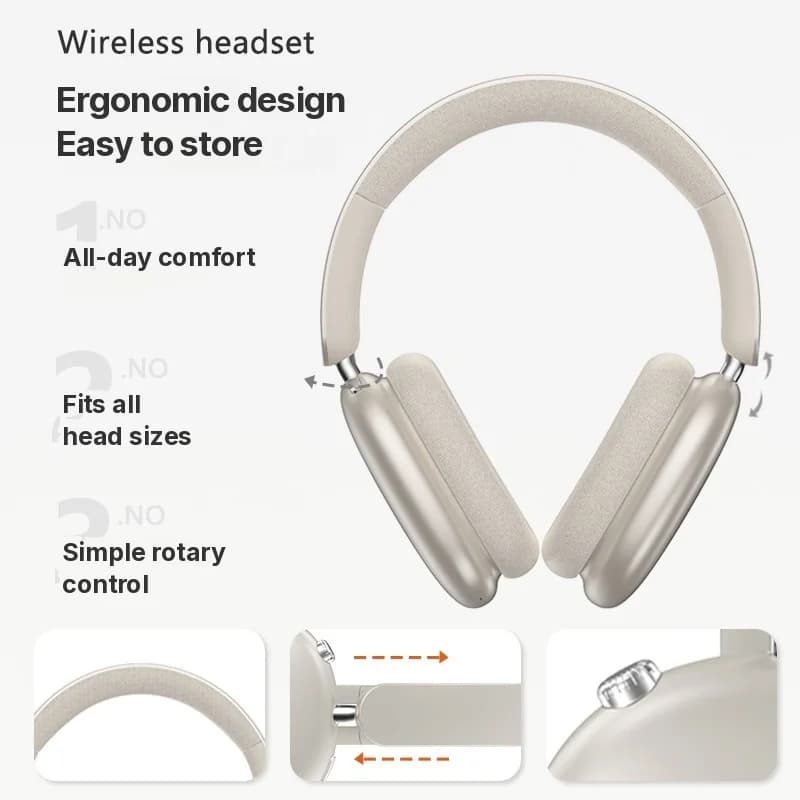 Cuffie Wireless Over-Ear con Cancellazione Attiva del Rumore e Lunga Autonomia