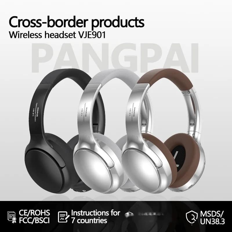 Cuffie Wireless Bluetooth Retro Over-Ear Stereo con Microfono