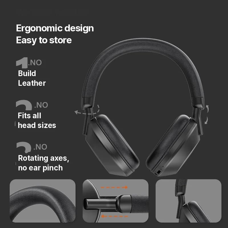 Cuffie Wireless Over-Ear con Radio FM e Bluetooth 5.4