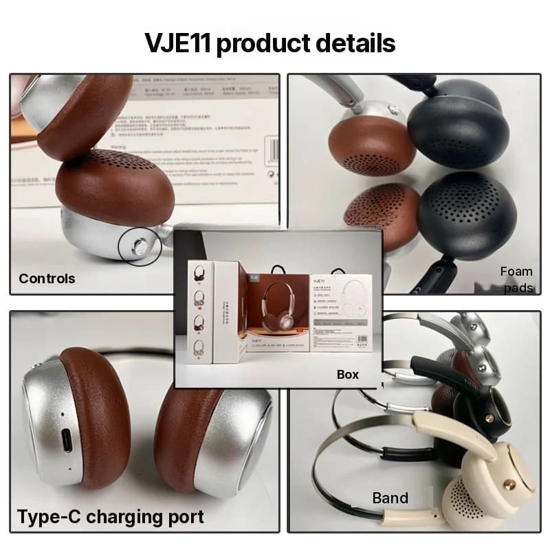Cuffie Wireless Retro Circumaurali con Radio FM e Bluetooth 5.4