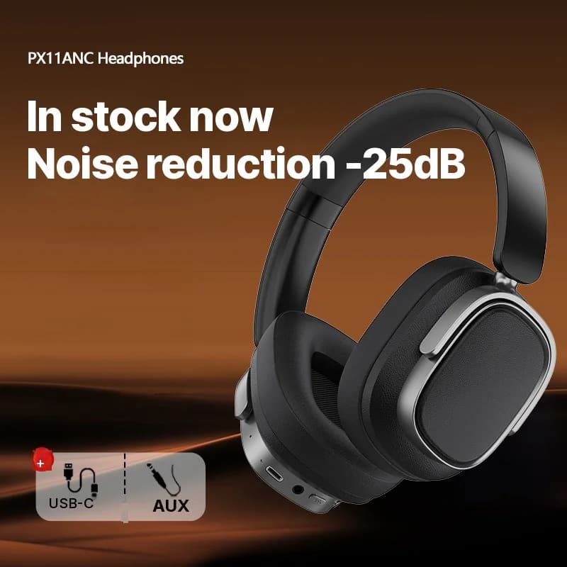 Cuffie Wireless Over-Ear con Cancellazione Attiva del Rumore e 35H di Batteria