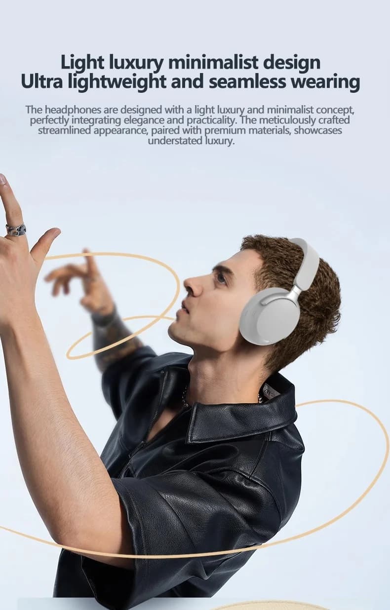 Cuffie Wireless Circumaurali Bluetooth con Suono Stereo 3D e Lunga Autonomia