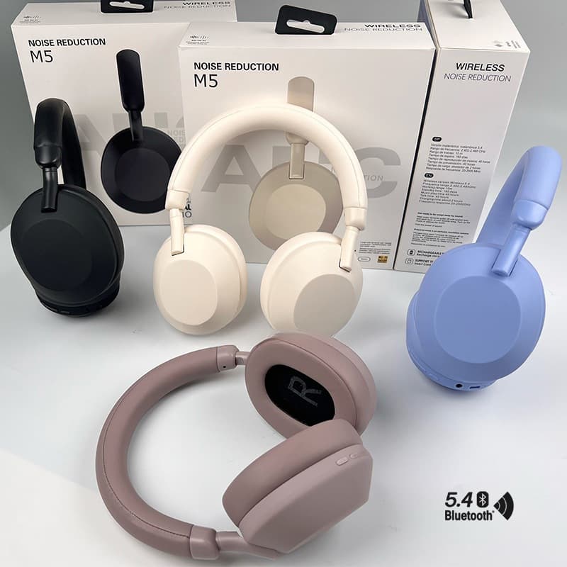 Cuffie Wireless Bluetooth Over-Ear Stereo con Cancellazione Attiva del Rumore