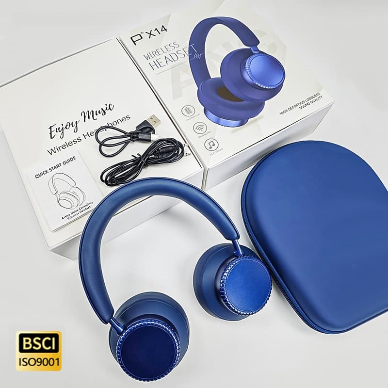 Cuffie Bluetooth Wireless Over-Ear con Cancellazione Attiva del Rumore e Microfono