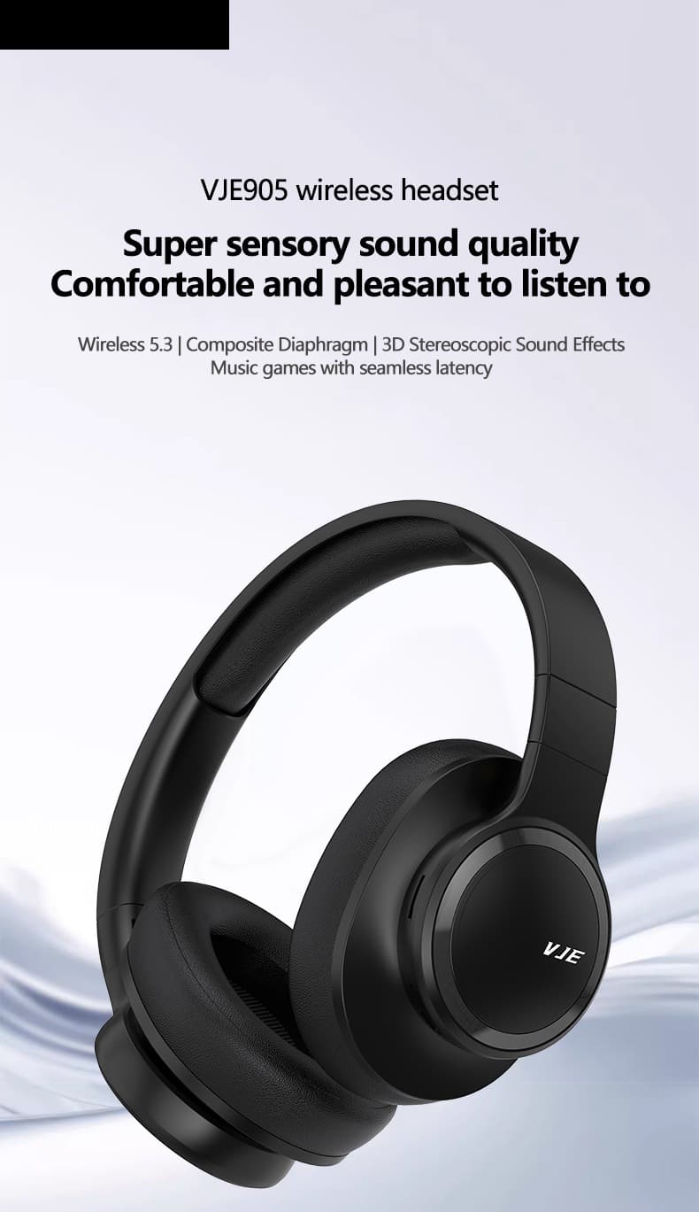 Cuffie Wireless Bluetooth Over-Ear con Microfono e Bassi Profondi