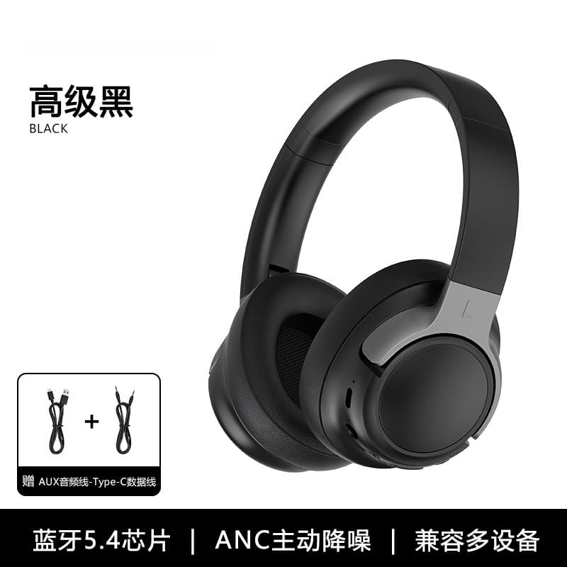 Cuffie Bluetooth Wireless Over-Ear con Cancellazione Attiva del Rumore