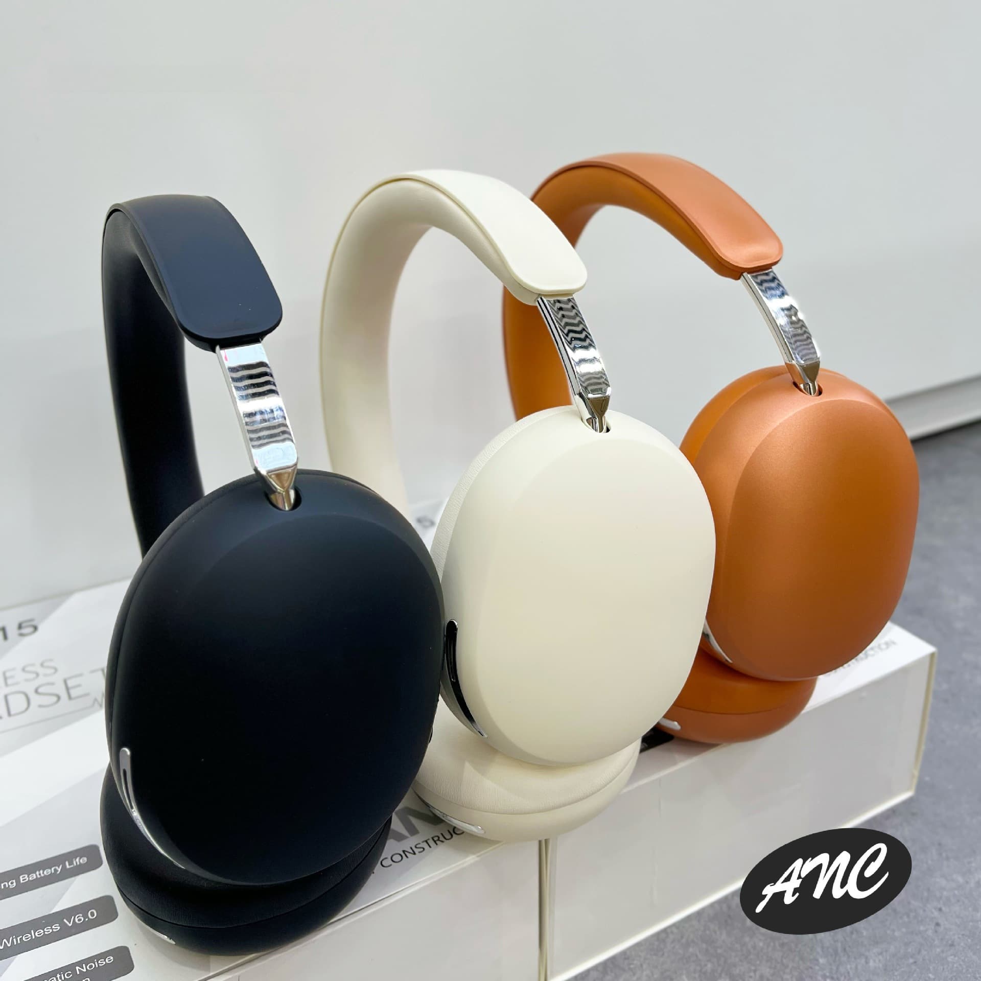 Cuffie Wireless Circumaurali con ANC e Ricarica Type-C