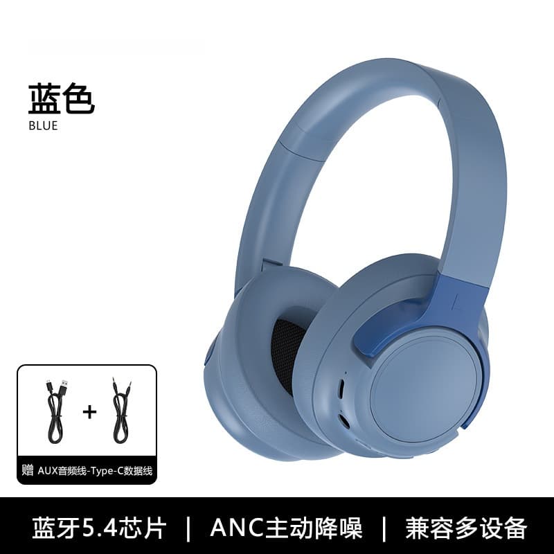 Cuffie Bluetooth Wireless Over-Ear con Cancellazione Attiva del Rumore